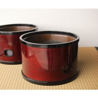 渡辺喜三郎 曲木/まげわっぱ 火鉢/瓶掛 2個1組　Q323 