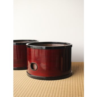 渡辺喜三郎 曲木/まげわっぱ 火鉢/瓶掛 2個1組　Q323 