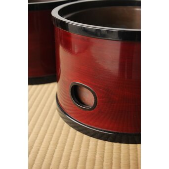 渡辺喜三郎 曲木/まげわっぱ 火鉢/瓶掛 2個1組　Q323 