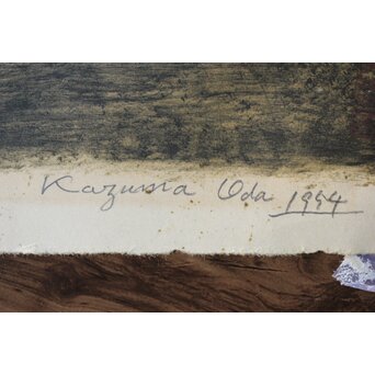 織田一磨 風景 リトグラフ額装　Z389 