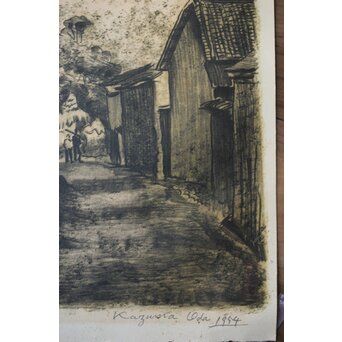 織田一磨 風景 リトグラフ額装　Z389 