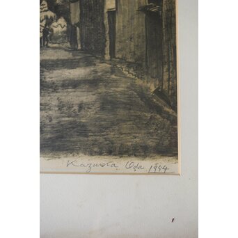 織田一磨 風景 リトグラフ額装　Z389 