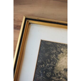 織田一磨 風景 リトグラフ額装　Z389 