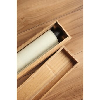 尾竹国観 瀑布図 絹本軸装 掛軸　Z391 