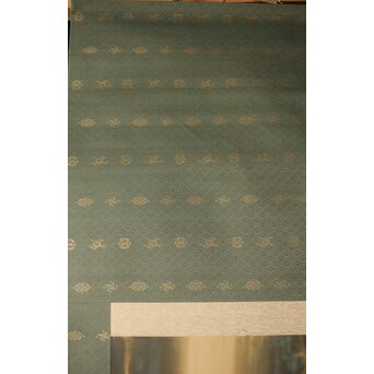 尾竹国観 瀑布図 絹本軸装 掛軸　Z391 