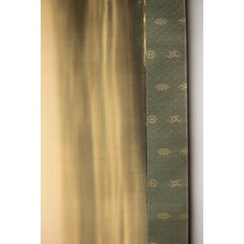 尾竹国観 瀑布図 絹本軸装 掛軸　Z391 