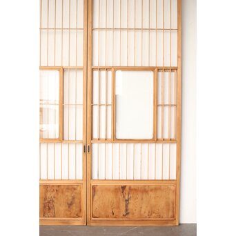 屋久杉 猫間障子戸 4枚1組　F246Y 