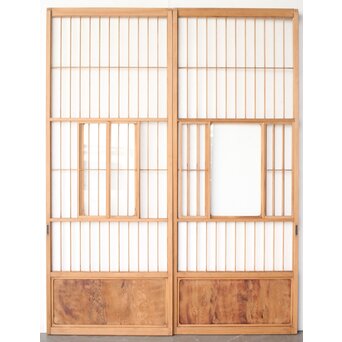 屋久杉 猫間障子戸 4枚1組　F246Y AB　表