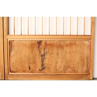 屋久杉 猫間障子戸 4枚1組　F246Y 黒い部分はヤニでしょうか　景色となります