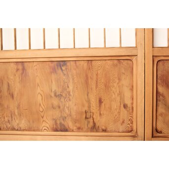 屋久杉 猫間障子戸 4枚1組　F246Y こちらも美しい景色の腰板