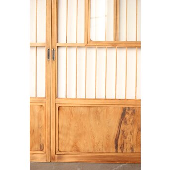 屋久杉 猫間障子戸 4枚1組　F246Y 