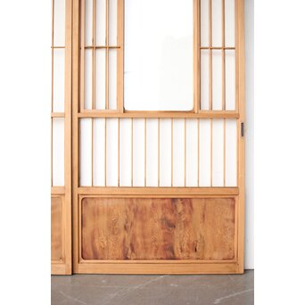 屋久杉 猫間障子戸 4枚1組　F246Y 