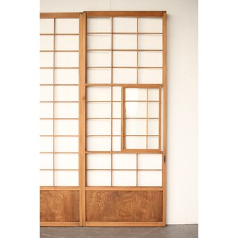 屋久杉 雪見障子戸 4枚1組　F247 