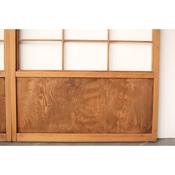 屋久杉 雪見障子戸 4枚1組　F247 美杢の腰板　屋久杉と思われます