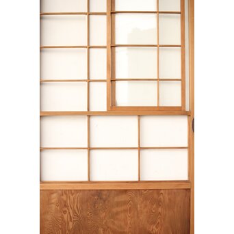 屋久杉 雪見障子戸 4枚1組　F247 