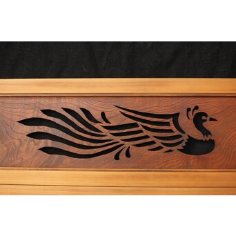 鳳凰透かし 小型欄間 2枚1組　R0279 