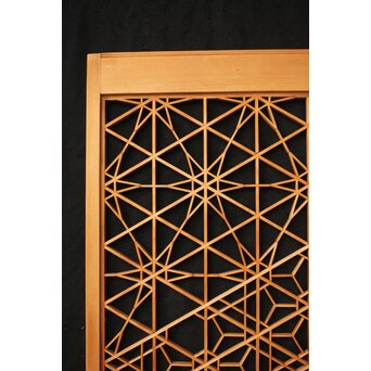 多種組子書院戸 2枚1組　R0280 見慣れない組子デザイン
