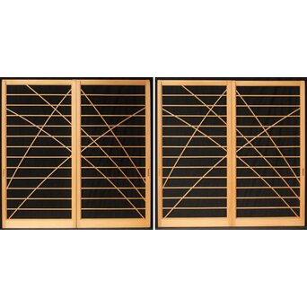 幾何学桟 中型障子戸 4枚1組　F248