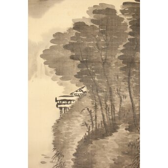 児玉果亭【山水春夏秋冬】四幅対 掛軸　Z395 