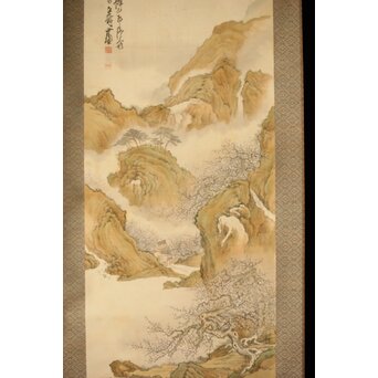 児玉果亭【山水春夏秋冬】四幅対 掛軸　Z395 