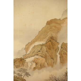 児玉果亭【山水春夏秋冬】四幅対 掛軸　Z395 