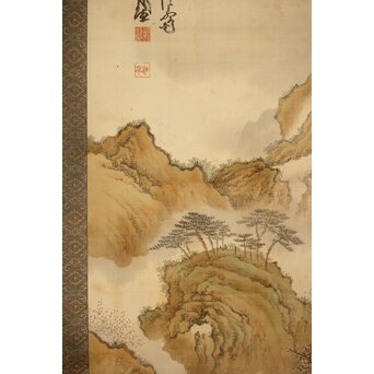 児玉果亭【山水春夏秋冬】四幅対 掛軸　Z395 