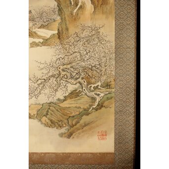 児玉果亭【山水春夏秋冬】四幅対 掛軸　Z395 