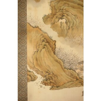 児玉果亭【山水春夏秋冬】四幅対 掛軸　Z395 