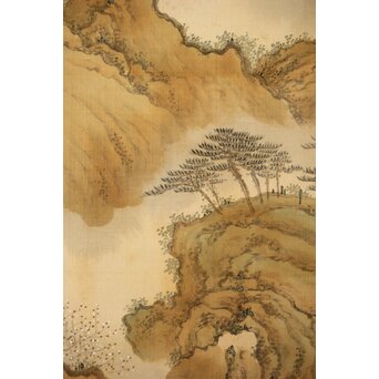 児玉果亭【山水春夏秋冬】四幅対 掛軸　Z395 