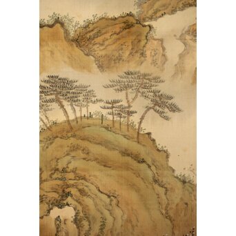 児玉果亭【山水春夏秋冬】四幅対 掛軸　Z395 