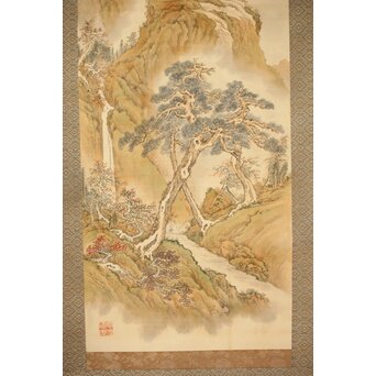 児玉果亭【山水春夏秋冬】四幅対 掛軸　Z395 