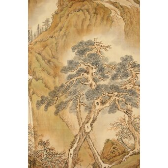 児玉果亭【山水春夏秋冬】四幅対 掛軸　Z395 