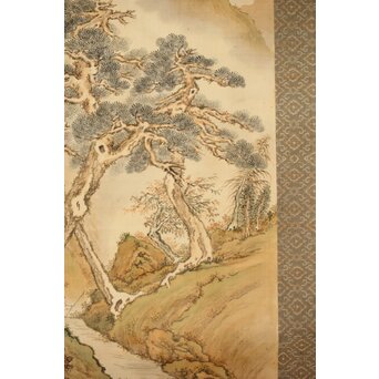 児玉果亭【山水春夏秋冬】四幅対 掛軸　Z395 