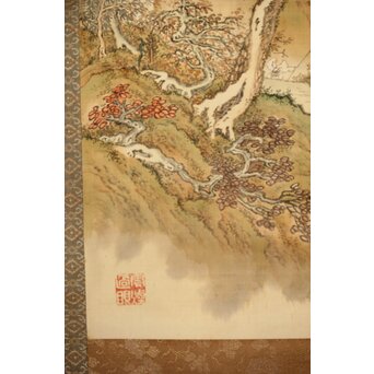 児玉果亭【山水春夏秋冬】四幅対 掛軸　Z395 