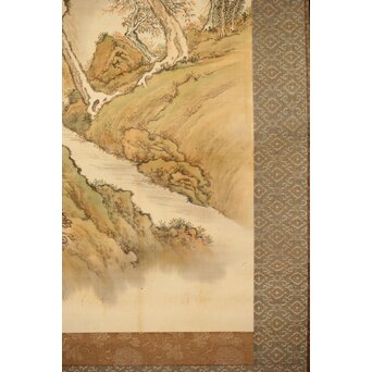 児玉果亭【山水春夏秋冬】四幅対 掛軸　Z395 