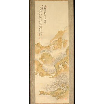 児玉果亭【山水春夏秋冬】四幅対 掛軸　Z395 