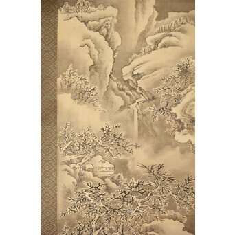 児玉果亭【山水春夏秋冬】四幅対 掛軸　Z395 