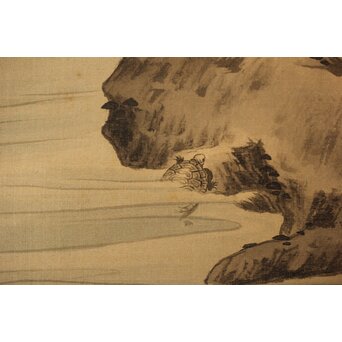 河内雅渓【鶴亀日出】三幅対掛軸　Z396 