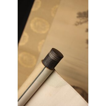 河内雅渓【鶴亀日出】三幅対掛軸　Z396 