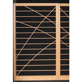 幾何学桟 中型障子戸 8枚1組　F249 他の4枚も同じようにほぼ使用感が無い　綺麗な状態です