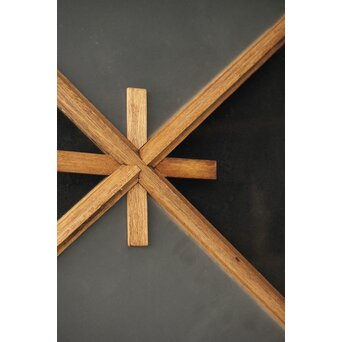 市松模様 菱形デザインガラス欄間 2枚1組　R0283 