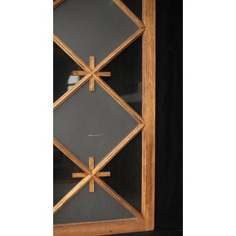 市松模様 菱形デザインガラス欄間 2枚1組　R0283 