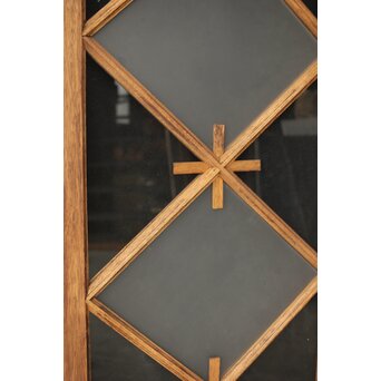 市松模様 菱形デザインガラス欄間 2枚1組　R0283 