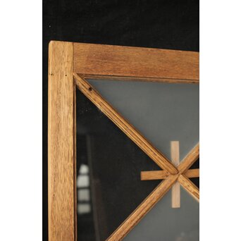 市松模様 菱形デザインガラス欄間 2枚1組　R0283 