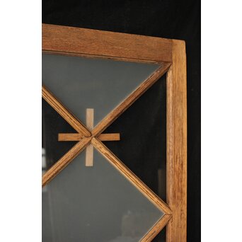 市松模様 菱形デザインガラス欄間 2枚1組　R0283 