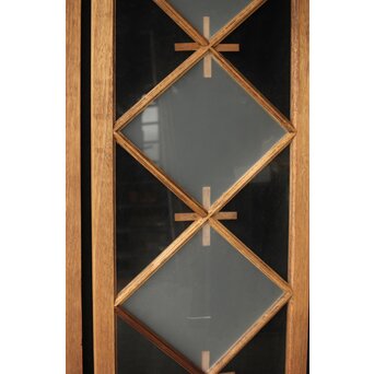 市松模様 菱形デザインガラス欄間 2枚1組　R0283 