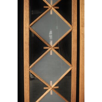 市松模様 菱形デザインガラス欄間 2枚1組　R0283 