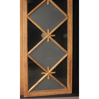 市松模様 菱形デザインガラス欄間 2枚1組　R0283 