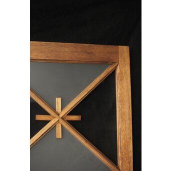 市松模様 菱形デザインガラス欄間 2枚1組　R0283 