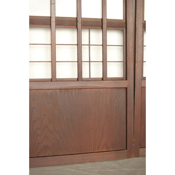 乳白色アクリル 障子枠付 五本格子戸 3枚1組　L1079 